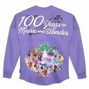 Disney Mickey Mouse & Friends Spirit Jersey Walt Disney World 100 Purple XL